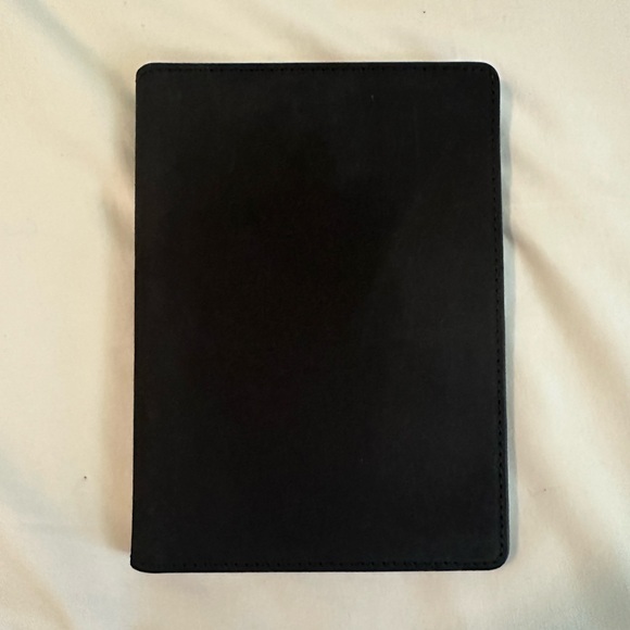 Cloth & Paper Black Suede Leather Notebook Cover - Picture 1 of 4